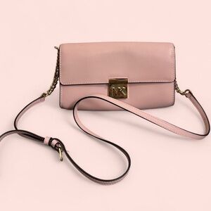 Michael Kors Blush Crossbody Bag with Gold Accents